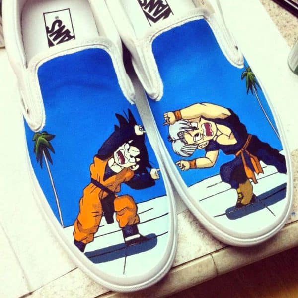 dragon ball z painted shoes