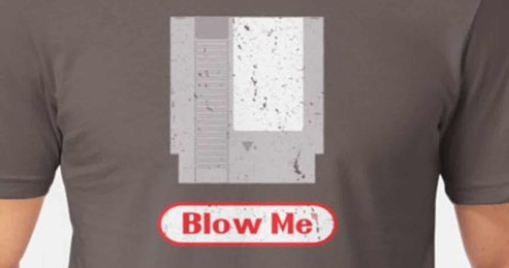 nes blow me shirt