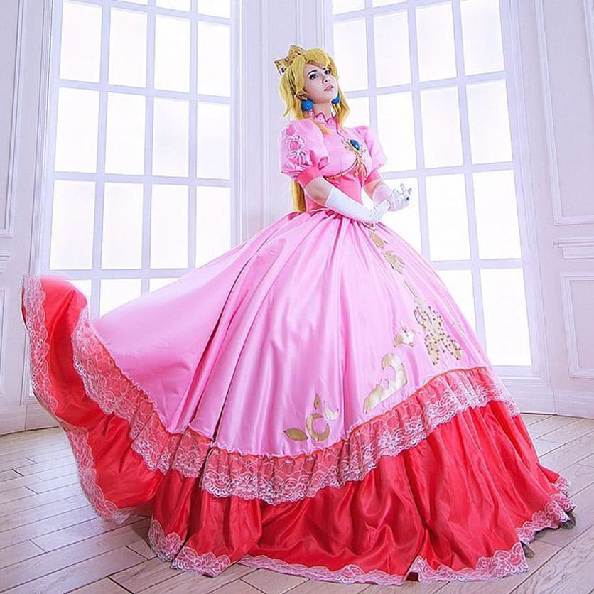 peach princess dress