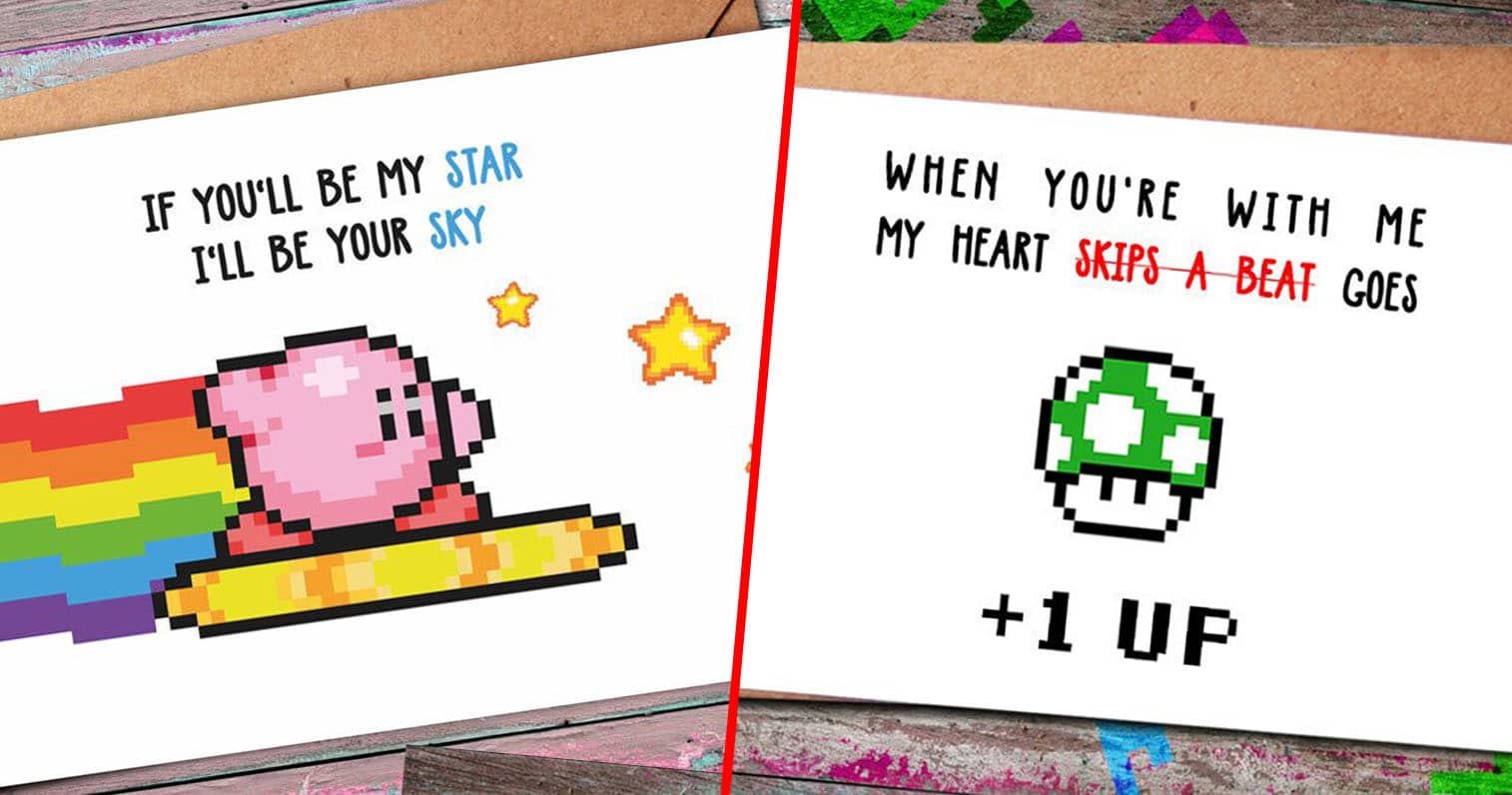 Nintendo Valentine Day Cards - Shut Up And Take My Yen