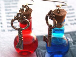 Health and Mana Potion Earrings Shut Up And Take My Yen : Anime & Gaming Merchandise