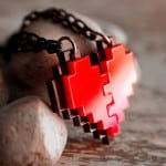 Couples 8-Bit Heart Necklace Legend of Zelda Shut Up And Take My Yen : Anime & Gaming Merchandise