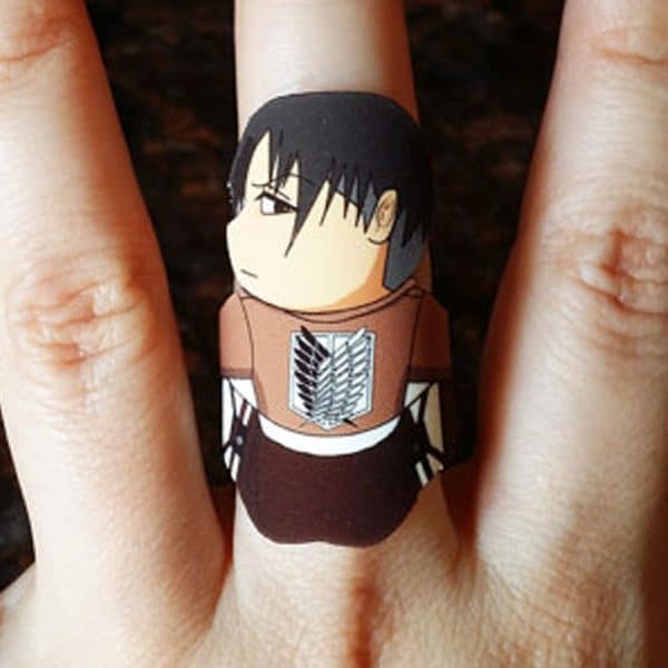 Attack On Titan Levi Ackerman Ring Shut Up And Take My Yen : Anime & Gaming Merchandise