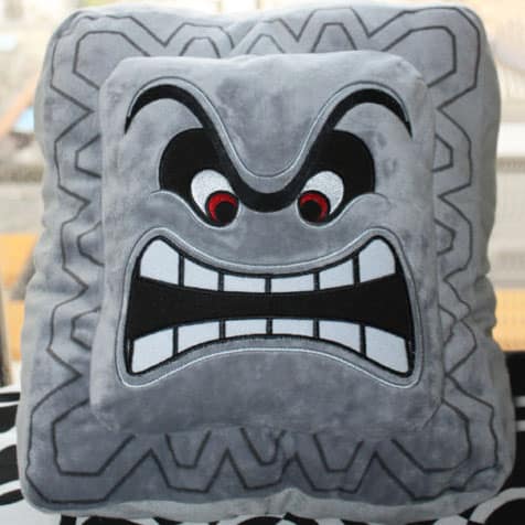 Super Mario Thwomp Pillow Cushion Shut Up And Take My Yen : Anime & Gaming Merchandise