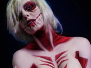 Attack on Titan Female Titan Cosplay Poster Girl Shut Up And Take My Yen : Anime & Gaming Merchandise