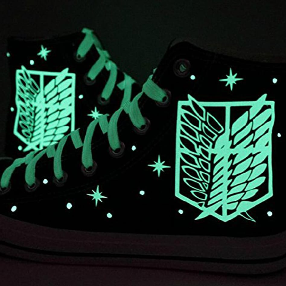 Attack On Titan Glow In The Dark Wings Of Freedom Shoes Shut Up And Take My Yen : Anime & Gaming Merchandise