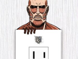 Colossal Titan Wall Outlet Sticker Shut Up And Take My Yen : Anime & Gaming Merchandise