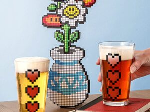 Power-Up Heart Pint Glass Shut Up And Take My Yen : Anime & Gaming Merchandise
