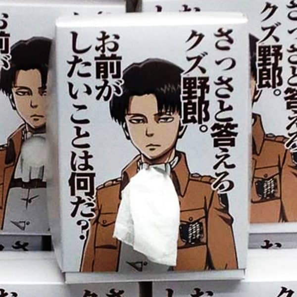 Attack On Titan Levi Tissue Box Shut Up And Take My Yen : Anime & Gaming Merchandise