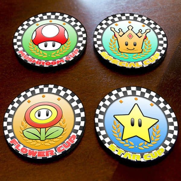 Mario Kart Cup Drink Coasters Shut Up And Take My Yen : Anime & Gaming Merchandise