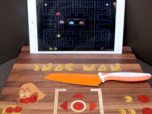 Pac-Man Cutting Board Tablet Stand Shut Up And Take My Yen : Anime & Gaming Merchandise