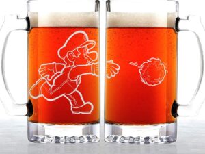 Super Mario Bros Fireball Beer Mug Shut Up And Take My Yen : Anime & Gaming Merchandise