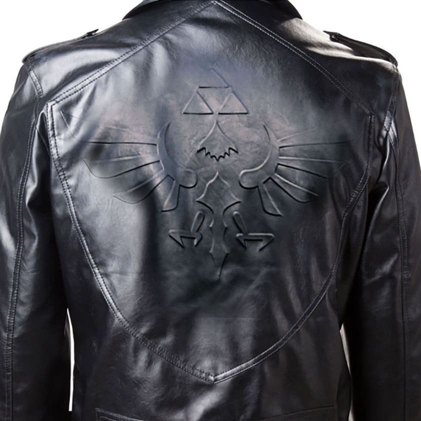 Buy Womens Hylian Zelda Legendary Hyrule Triforce Shield Blue Leather Jacket