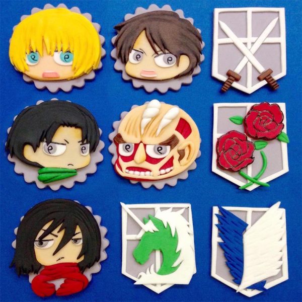 Attack On Titan Cupcake Toppers