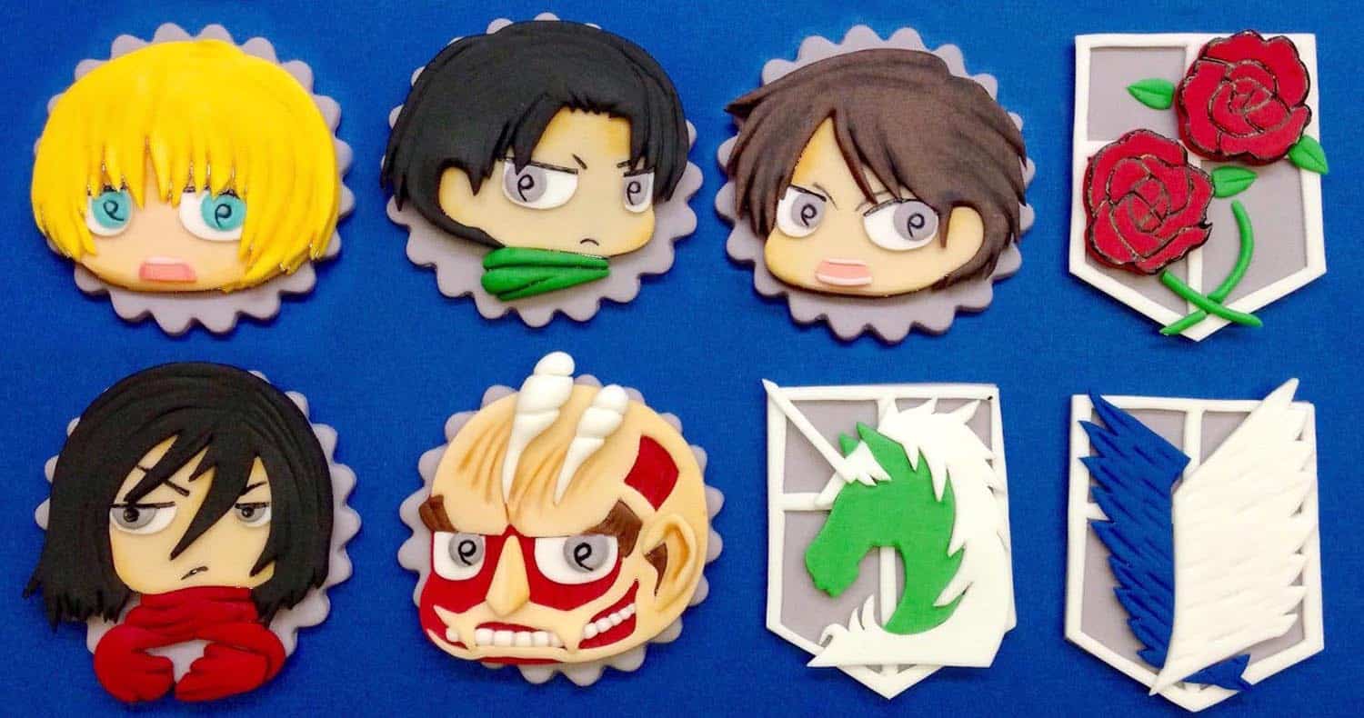 Attack On Titan Edible Cupcake Toppers