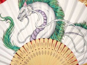 Spirited Away Haku Paper Fan