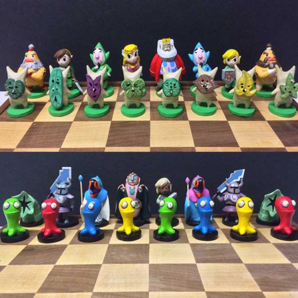 Fã cria tabuleiro de xadrez de The Legend of Zelda