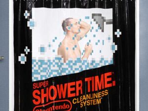 Retro Gaming Shower Curtain