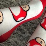 Super Mario Mushroom Socks