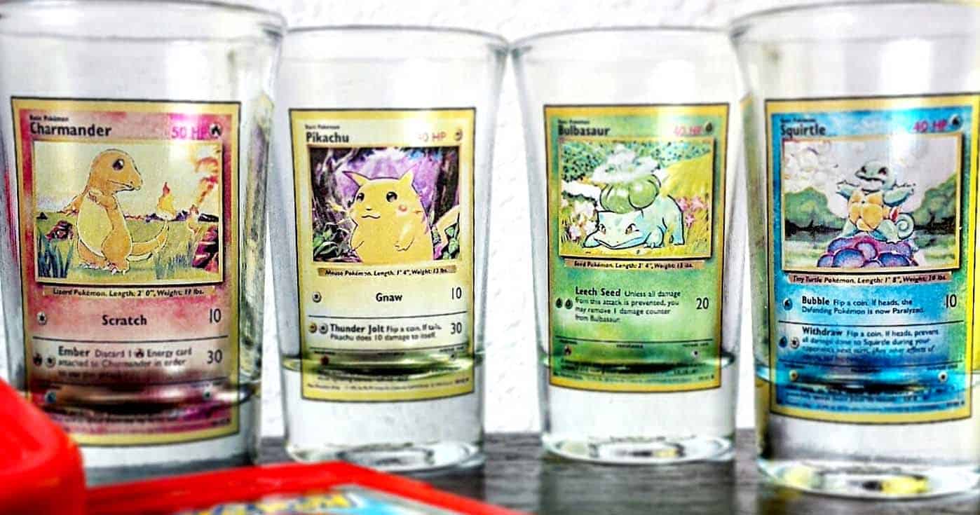 Pokemon Trading Card Shot Glasses