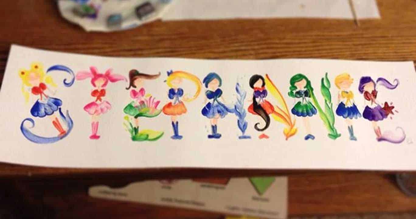 Custom Sailor Moon Name Painting
