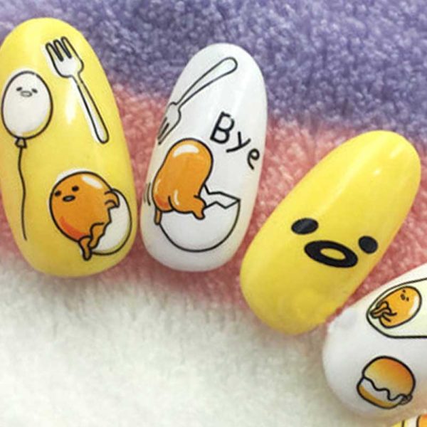 Wrapables 4 Sheets Nail Stickers Nail Art Set - Pokemon, Gudetama