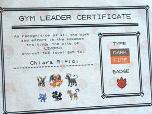 Pokemon Gym Leader Certificate