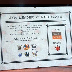 Pokemon Gym Leader Certificate