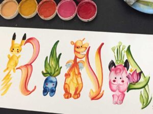 Pokemon Name Painting
