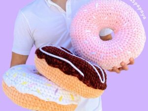 Giant Donut Pillow Crochet Patterns