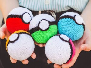 Crocheted Pokeballs