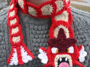 Pokemon Crocheted Gyarados Scarf