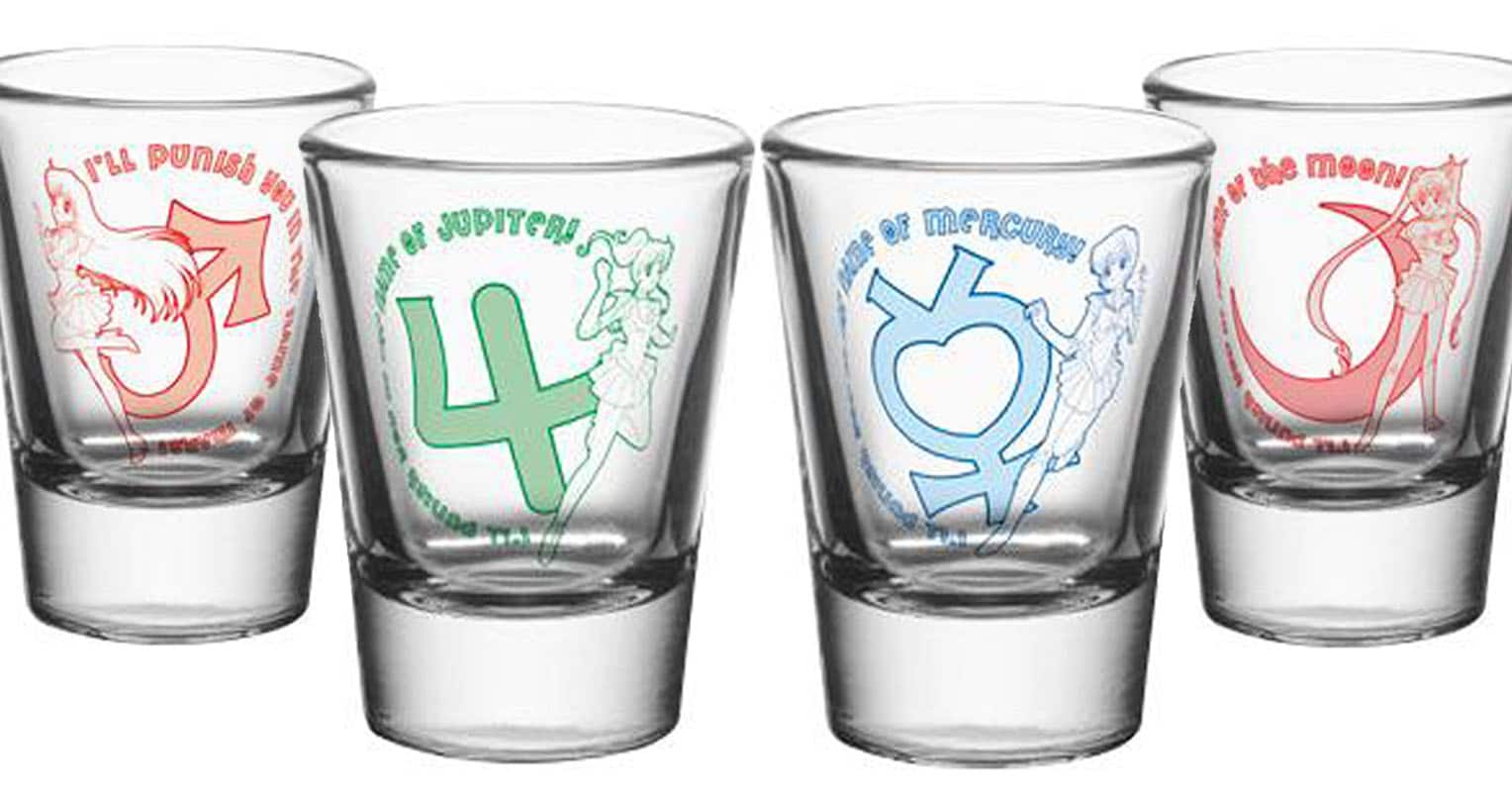 sailor moon shot glass set