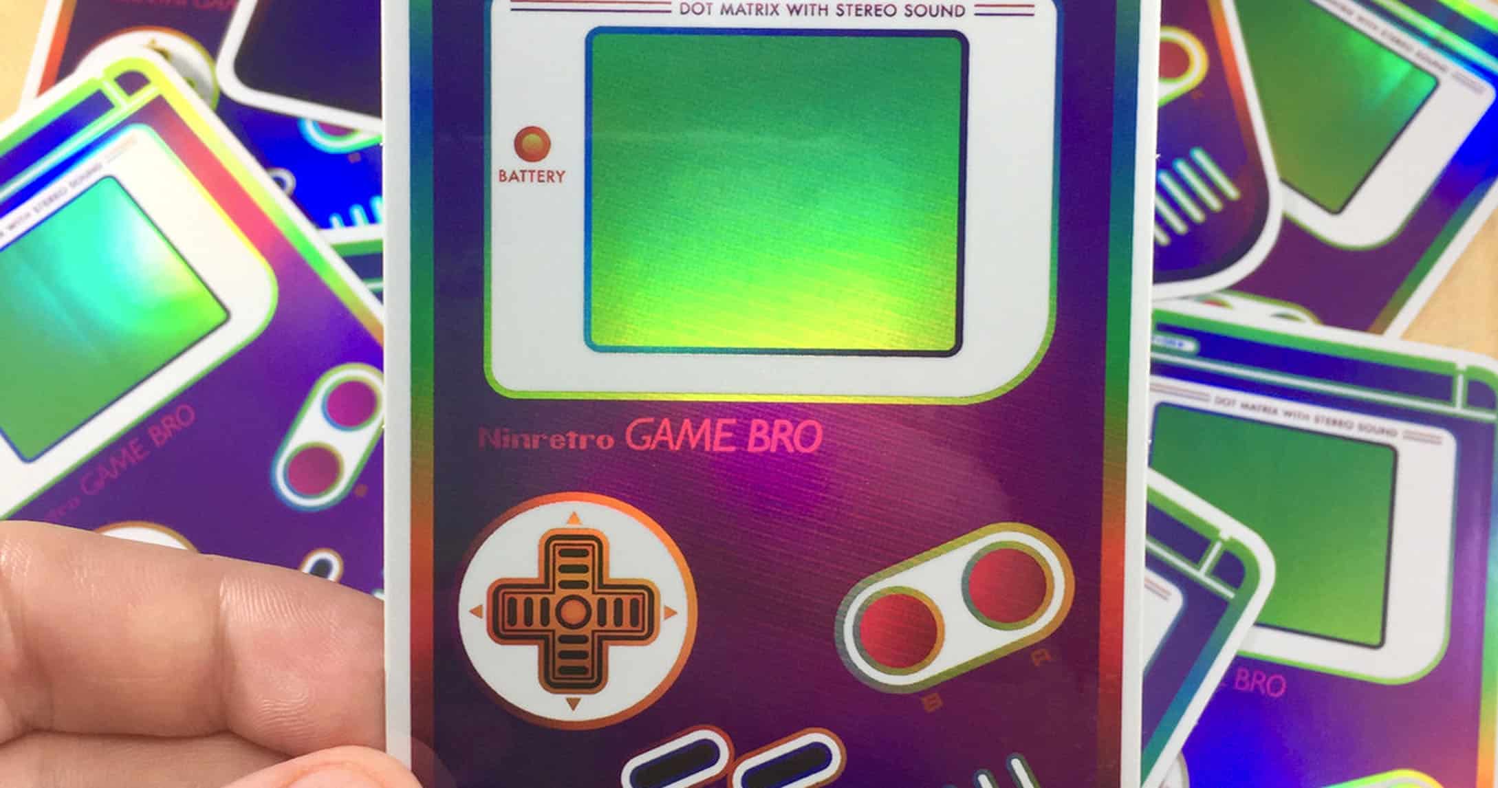 Game Boy Cartridge Holographic Sticker 