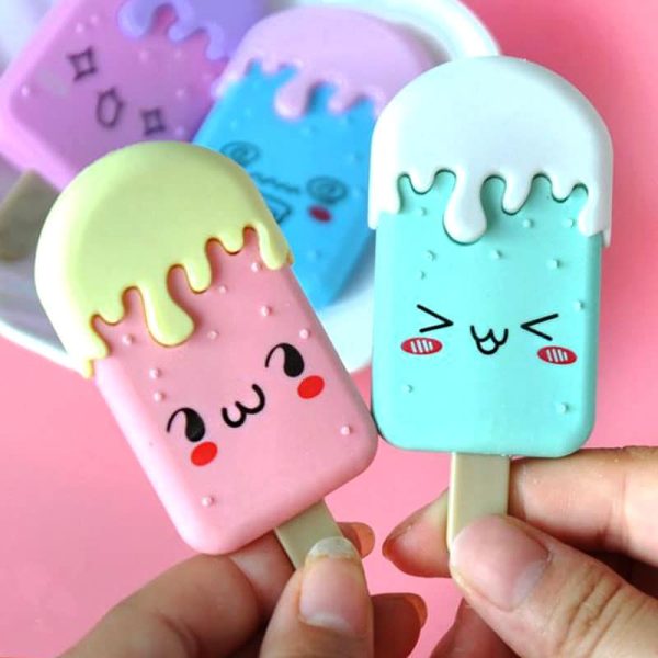 Emoji Ice Cream Erasers
