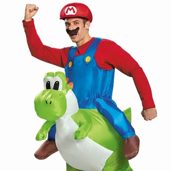 Super Mario Riding Yoshi Inflatable Costume