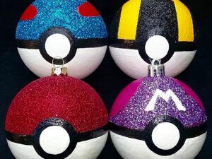 Pokeball Christmas Tree Ornaments