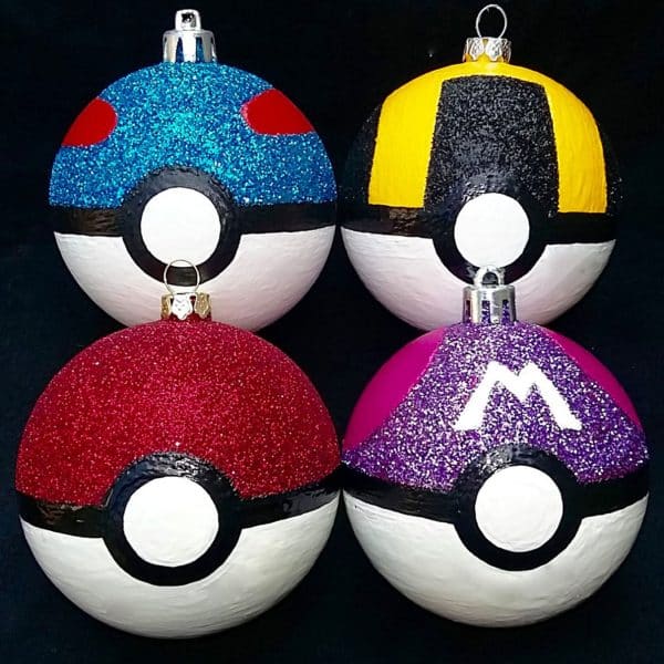 Pokeball Christmas Tree Ornaments