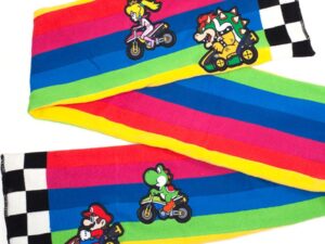 Mario Kart Rainbow Road Scarf