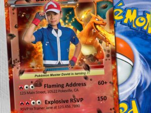 Pokemon Card Birthday Invitations