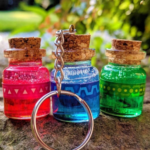 Legend Of Zelda Potion Keychains