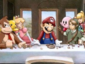 Nintendo Last Supper Playmat Mouse Pad