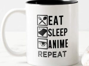 Eat Sleep Anime Repeat Mug