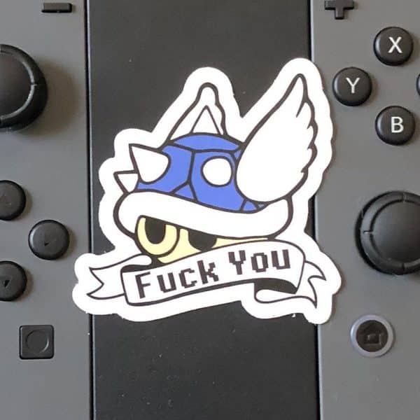 Mario Kart Blue Shell Sticker