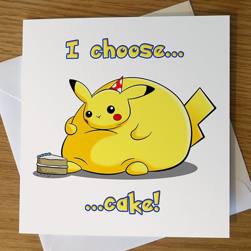 pikachu happy birthday card