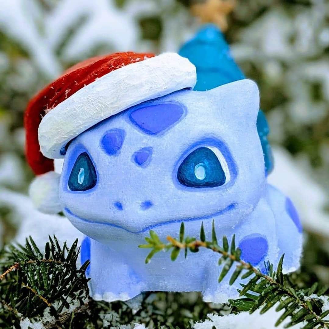 New Christmas Bulbasaur Card Custom Made 