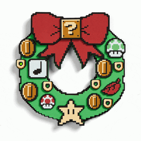 Super Mario Light-Up Wreath