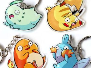 Derpy Pokemon Keychain