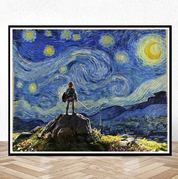 Legend Of Zelda Starry Night Print