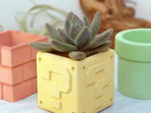 Concrete Super Mario Planters